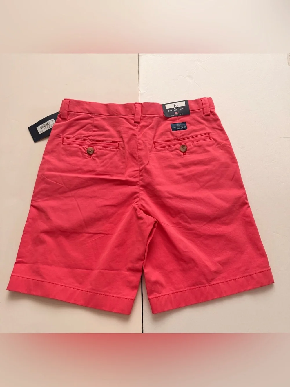 Vineyard Vines Preppy Boys Stretch Breaker Shorts Jetty Red Size 16 NWT